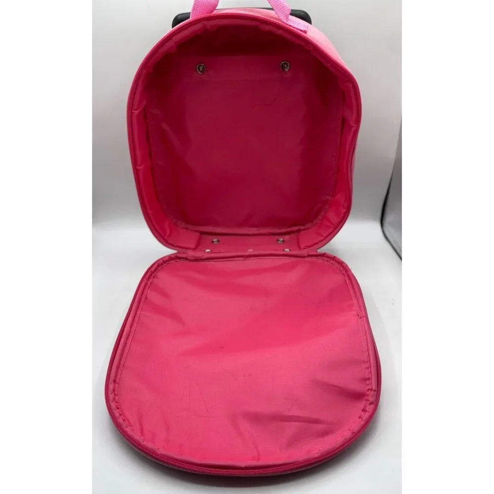 Hello Kitty Pink Childrens Rolling Trolley Top Handle Bag Sanrio Kawaii Travel